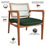 Kit 03 Poltronas Decorativa Sala Estar Madeira Tela Sintética Tropea L02 Facto Verde Musgo - Lyam - 4