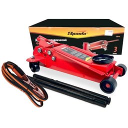 Kit Macaco Hidráulico Jacaré 3 Toneladas Rebaixado Sparta com Cabo Auxiliar de Partida 500A 2,5M - 1 Kit Macaco Hidráulico Jacaré 3 Toneladas Rebaixado Sparta com Cabo Auxiliar de Partida 500A 2,5M - 1