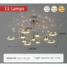 Céu estrelado lâmpada led lustres de iluminação para sala estar quarto quadro ouro dropshipping - 11 - 1