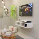 Ver imagem 2 de Nicho Rack Suspenso com Divisão Duplo Prateleira para Tv