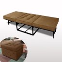 Ver imagem 3 de Puf Cama Pc01_mm 06 que Se Transforma em Sofá Cama Resistente e Confortável em Sued