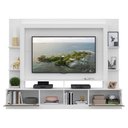 Ver imagem 1 de Rack Estante Painel Suporte Tv 65´´ Branco/Laca Fumê