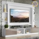 Ver imagem 3 de Rack Estante Painel Suporte Tv 65´´ Branco/Laca Fumê