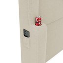 Ver imagem 3 de Cabeceira Estofada Duetto para Cama Box Queen 160cm com Porta Copo Bouclê Bege - Desk Design