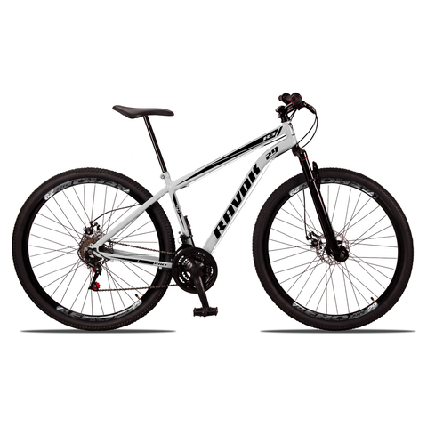 Bicicleta Aro 29 Suspensão Shimano Bike 21 Marchas Aço:branco