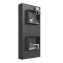 Ver imagem 4 de Cama Articulada Solteiro Vertical com 2 Nichos CV1080 80cm Grafite - Art In Móveis