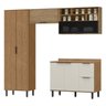 Armarios Lavanderia 4 Modulos Mdf 270 Cm Tosc Freijo Off White Mxm - 2