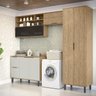 Armarios Lavanderia 4 Modulos Mdf 270 Cm Tosc Freijo Off White Mxm - 1