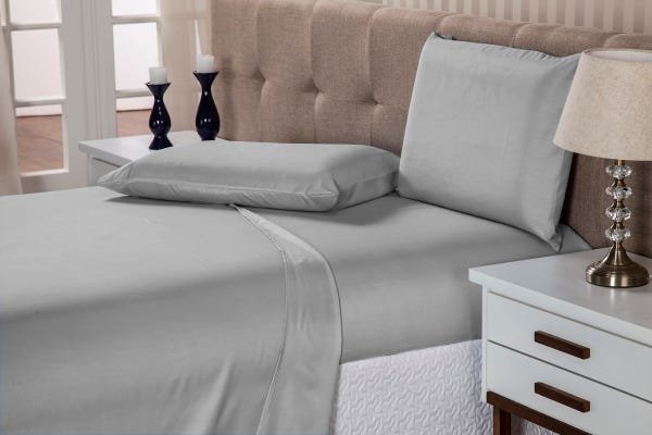 Jogo de Cama Zelo King 3 Peças Cinza Casa Dona Menor preço em Jogo de Cama Zelo King 3 Peças Cinza Casa Dona