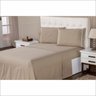 Jogo de Lençol 400 Fios Toque Suave e Macio Ponto Palito Cama Queen 3 Peças Palha Casa Dona - 4