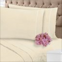 Ver imagem 1 de Jogo de Lençol 400 Fios Toque Suave e Macio Ponto Palito Cama King 3 Peças Bege Casa Dona