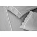 Ver imagem 2 de Jogo de Lençol 400 Fios Toque Suave e Macio Ponto Palito Cama King 3 Peças Prata Casa Dona