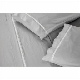 Jogo de Lençol 400 Fios Toque Suave e Macio Ponto Palito Cama King 3 Peças Prata Casa Dona - 2