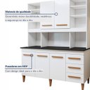 Ver imagem 3 de Kit de Cozinha Atenas 5 Portas 3 Gavetas - Kaiki Móveis Branco