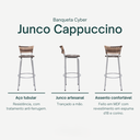 Ver imagem 3 de Kit 6 Banqueta Bistro para Cozinha Junco Cappuccino Àrea Gourmet Balcão Bancada bares Churrasqueira