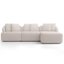 Ver imagem 2 de Sofá 4 Lugares com Chaise Direito Sala Living 288cm Arlo F04 Bouclê Bege - Lyam Decor