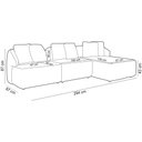 Ver imagem 5 de Sofá 4 Lugares com Chaise Direito Sala Living 294cm Arlo F04 Bouclê Bege - Lyam Decor