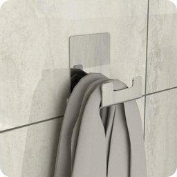 Gancho de Parede Inox Com Adesivo Toalha Cabide Banheiro ELG - 1