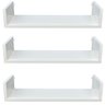 Kit 6 Prateleiras U Mdf 65x15cm Branco Nicho Livros Revista - 1