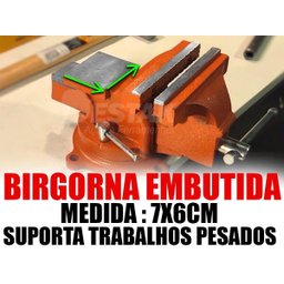 Morsa Bancada 95mm Giratória C/Bigorna + Kit Marceneiro - 4