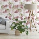 Ver imagem 2 de Papel de Parede Floral 3d com Fundo Bege - 1,50x0,50m