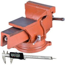 Morsa Bancada Base Giratória C/Bigorna + Paquímetro Digital - 1 Morsa Bancada Base Giratória C/Bigorna + Paquímetro Digital - 1