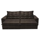 Ver imagem 5 de Sofá de Courino Retrátil e Reclinável 3,15m Cama inBox Bourbon SoftGel D40 Café