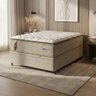 Cama Box Baú Colchão Casal Probel Molas Guarda Costas Max Pillow Top 138x188x81cm Branco / Bege - 2