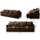 Ver imagem 2 de Sofá Retrátil e Reclinável 2,30m Mariah Veludo Marrom Madelina Decor