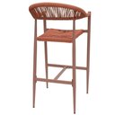 Ver imagem 4 de Kit 2 Banquetas Laguna Fratini Estrutura Alumínio Terracota Assento Encosto Corda Náutica