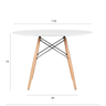 Conjunto Moderno Mesa 110cm Eiffel Redonda Mdf e 4 Cadeiras Leda Wood Elegance - 11