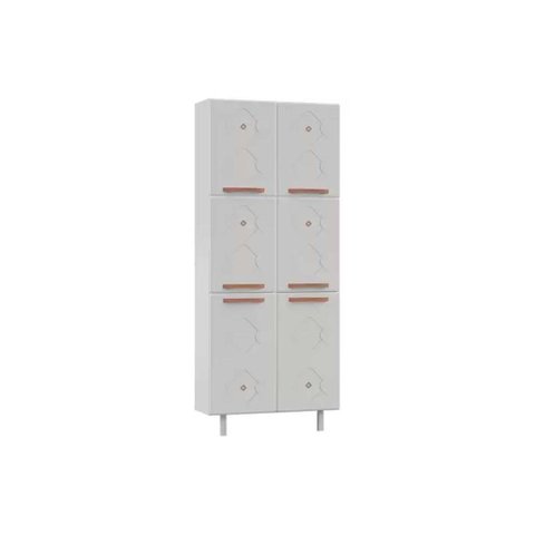 Módulo Cozinha Telasul Mirage New Paneleiro Aço 6 Portas 80cm Branco-telasul