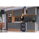 Ver imagem 1 de Cozinha Modulada Herval 7 Peças Versalis C7P167 Freijo/Grafite