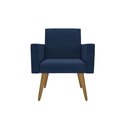 Ver imagem 2 de Kit 3 Poltronas Nina Premium: Suede/azul-marinho
