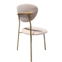 Ver imagem 4 de Conjunto Mesa de Jantar com 4 Cadeiras Livia Dourado/off - Exclusiva Bouclé Off White 301