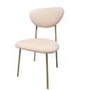 Ver imagem 2 de Conjunto Mesa de Jantar com 4 Cadeiras Livia Dourado/off - Exclusiva Bouclé Off White 301