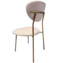 Ver imagem 6 de Conjunto Mesa de Jantar com 4 Cadeiras Livia Dourado/off - Exclusiva Bouclé Off White 301