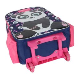Mochila Escolar Infantil com Rodinhas Panda Ic41032up Azul - Maxlog - 3