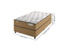 Ver imagem 2 de Cama Box Marrom + Colchão Solteiro Smart Classic Marrom (88x188x64) - Molas Ensacadas - Plumatex