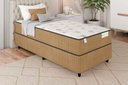 Ver imagem 1 de Cama Box Marrom + Colchão Solteiro Smart Classic Marrom (88x188x64) - Molas Ensacadas - Plumatex