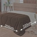 Ver imagem 4 de Kit 3 Pçs Coberdrom Felpudo Casal + 2 Porta Travesseiros Dupla Face 2 X 2,2 M Marrom Casa Dona