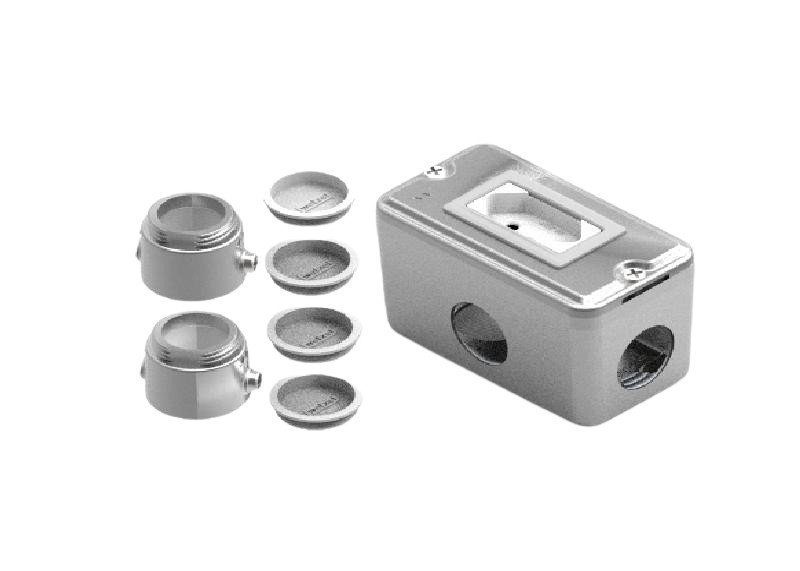 Combo Condulete Alumínio 3/4 Tipo X 1 Tomada 20A Poliwetzel - 1