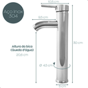 Ver imagem 4 de Kit Banheiro Cuba de Vidro + Misturador Inox + Válvula Click:vinho