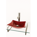 Ver imagem 3 de Kit Banheiro Cuba de Vidro + Misturador Inox + Válvula Click:vinho