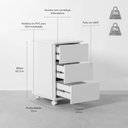 Ver mais imagens de Conjunto Office - Bancada Contemporânea Slim Branco 1,10 + Gaveteiro Contemporâneo Slim 3 Gavetas Br