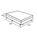 Ver imagem 2 de Base Box Baú Casal SP Móveis Suede Marrom - 45x138x188