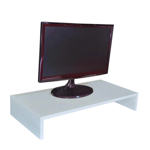 Suporte Monitor Mesa Home Office Escritório 43cm Mdf Branco