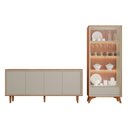 Ver imagem 2 de Sala de Jantar Premium - Off White (Buffet + Cristaleira)