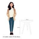 Ver imagem 3 de Kit 2 Mesa de Cabeceira Mesa de Apoio Lateral Pé Palito 68cm:amarelo