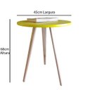 Ver imagem 4 de Kit 2 Mesa de Cabeceira Mesa de Apoio Lateral Pé Palito 68cm:amarelo